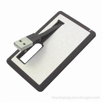 Credit Card USB Flash Drive with ABS Plastic, Up to 64GB, Logo Custom, Color User-defined